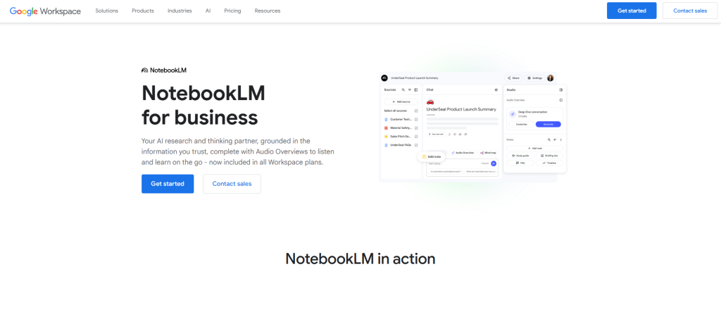 Illustration von NotebookLM auf der Angebotsseite Freelance Stack