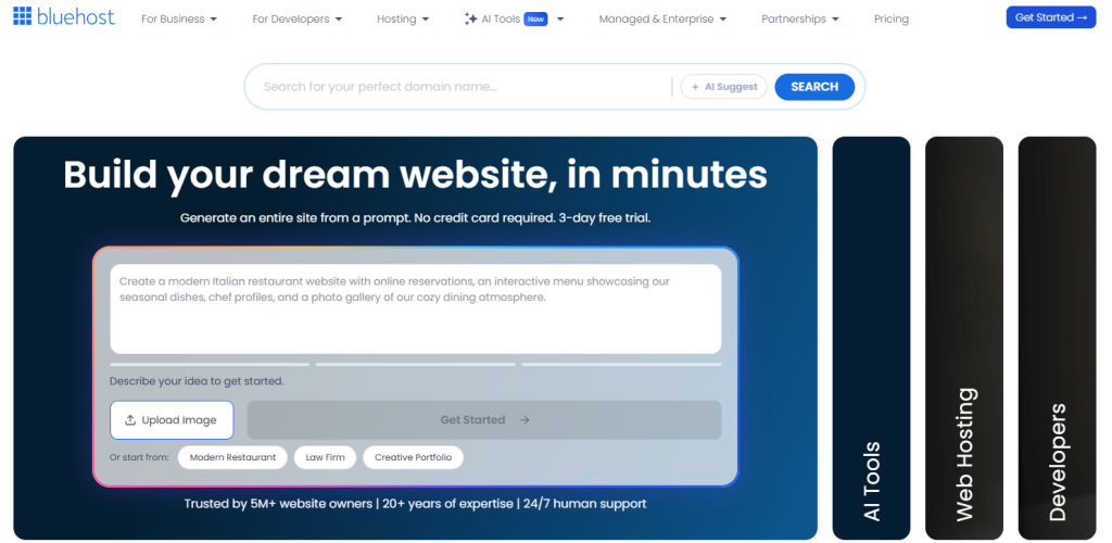 Illustration of Bluehost on Freelance Stack's deal page