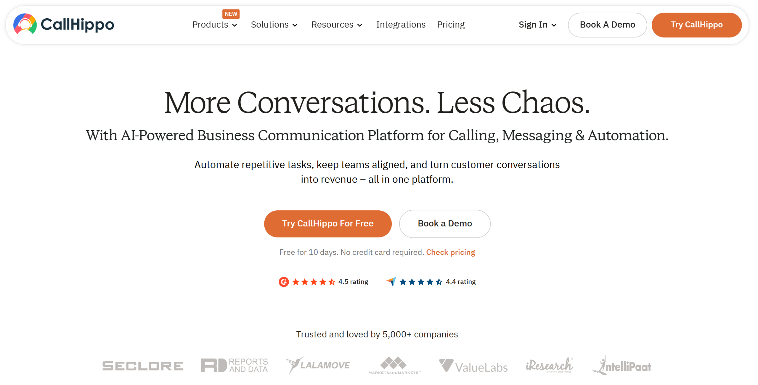 Illustration de CallHippo sur la page du deal de Freelance Stack