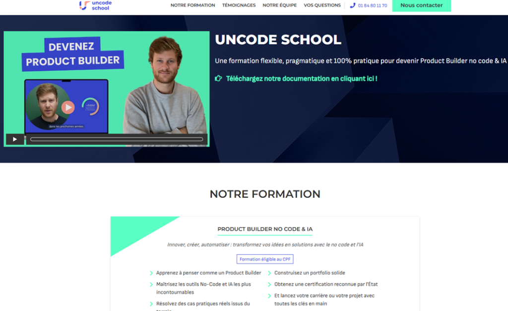 Illustration de Formation Product Builder no code & IA sur la page du deal de Freelance Stack