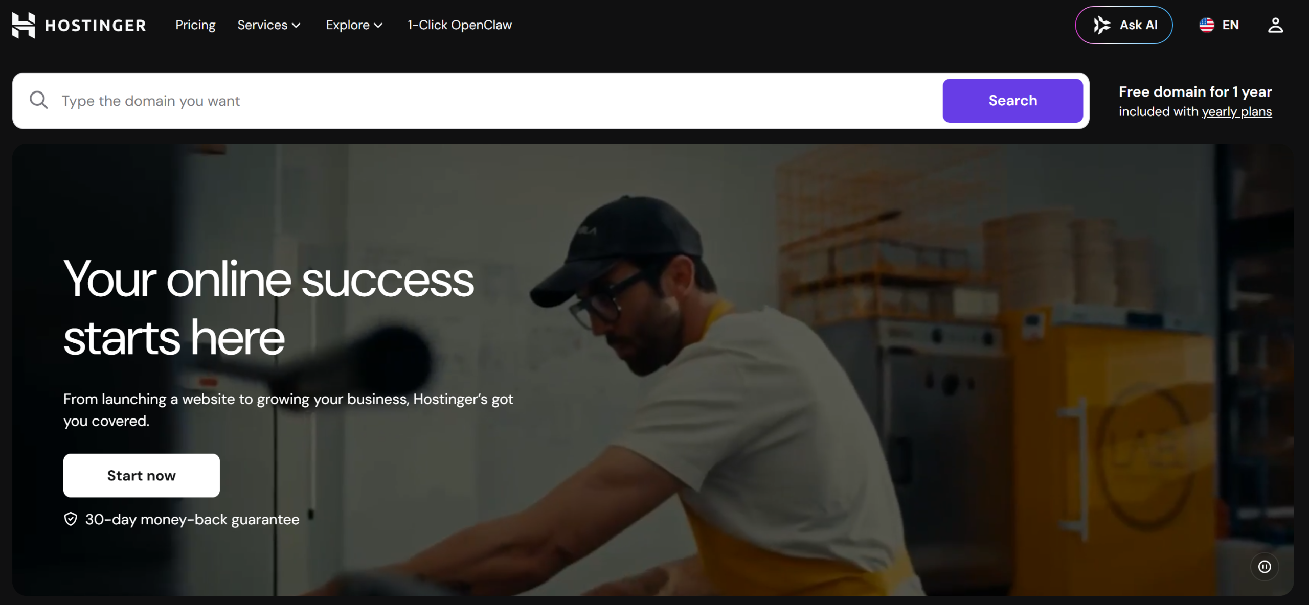 Illustration de Hostinger sur la page du deal de Freelance Stack