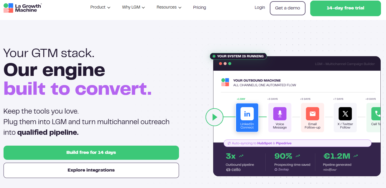 Illustration de La Growth Machine (LGM) sur la page du deal de Freelance Stack