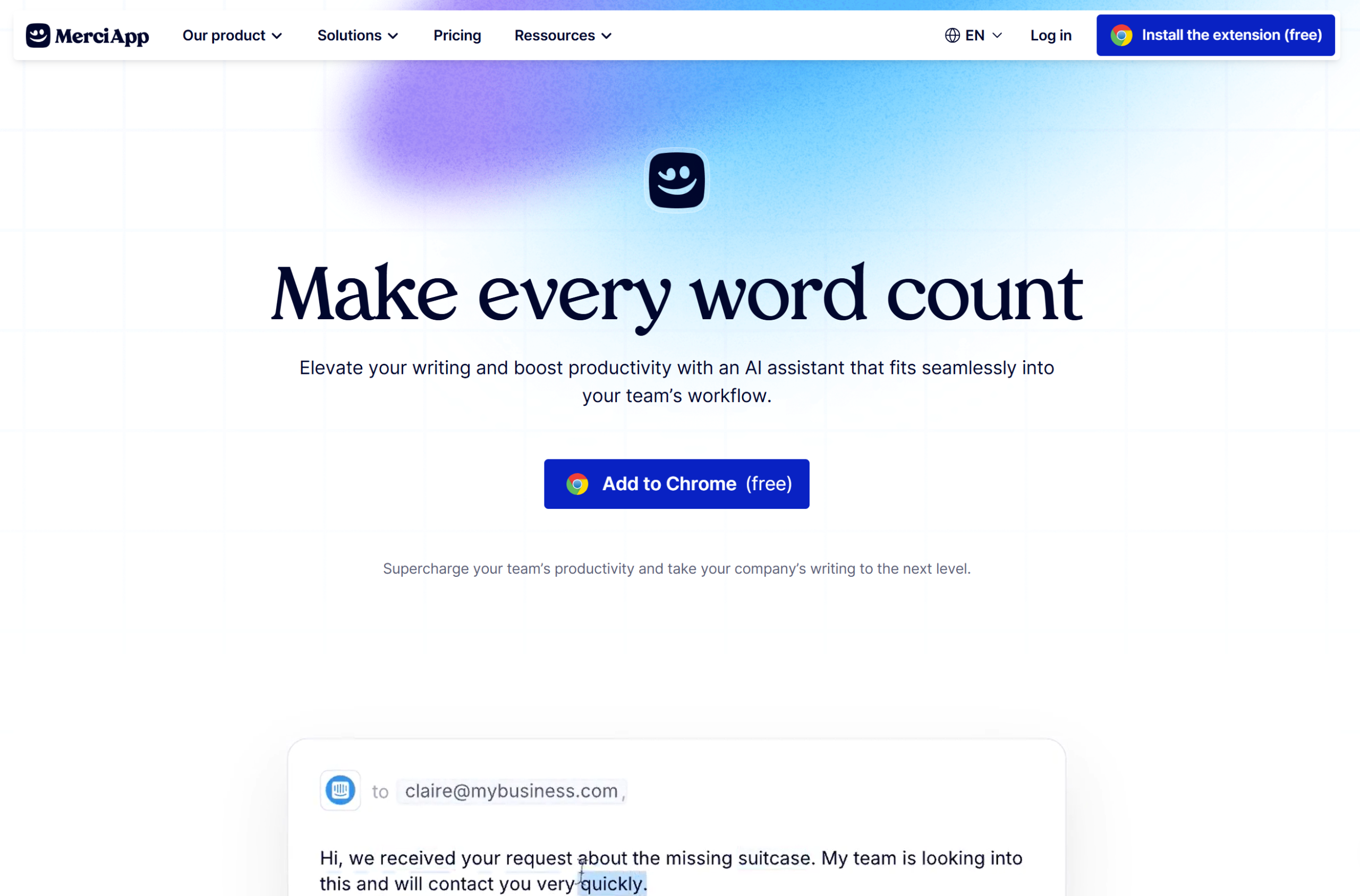 Illustration de MerciApp sur la page du deal de Freelance Stack