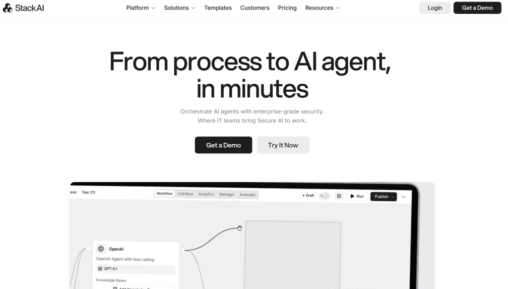 Ilustración de Stack AI en la página de la oferta Freelance Stack