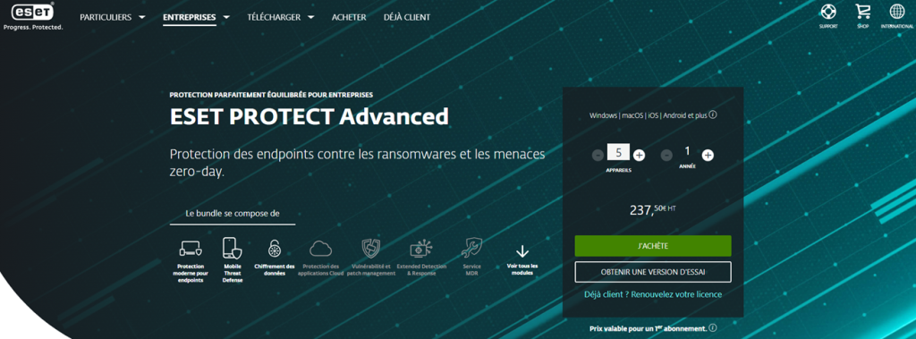 Illustration de ESET sur la page du deal de Freelance Stack