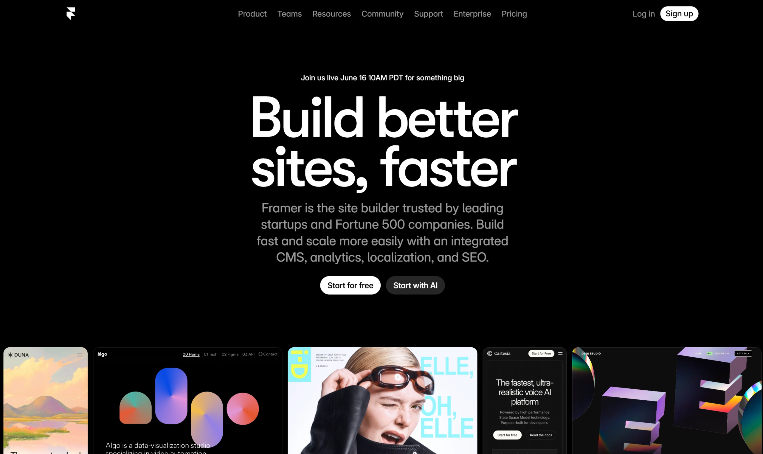 Illustration de Framer sur la page du deal de Freelance Stack