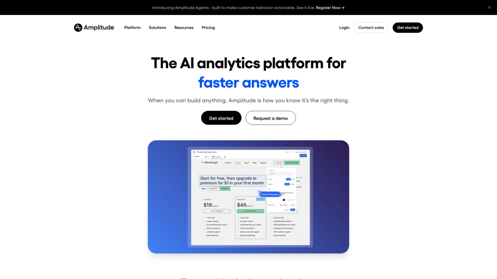 Illustration de Amplitude sur la page du deal de Freelance Stack