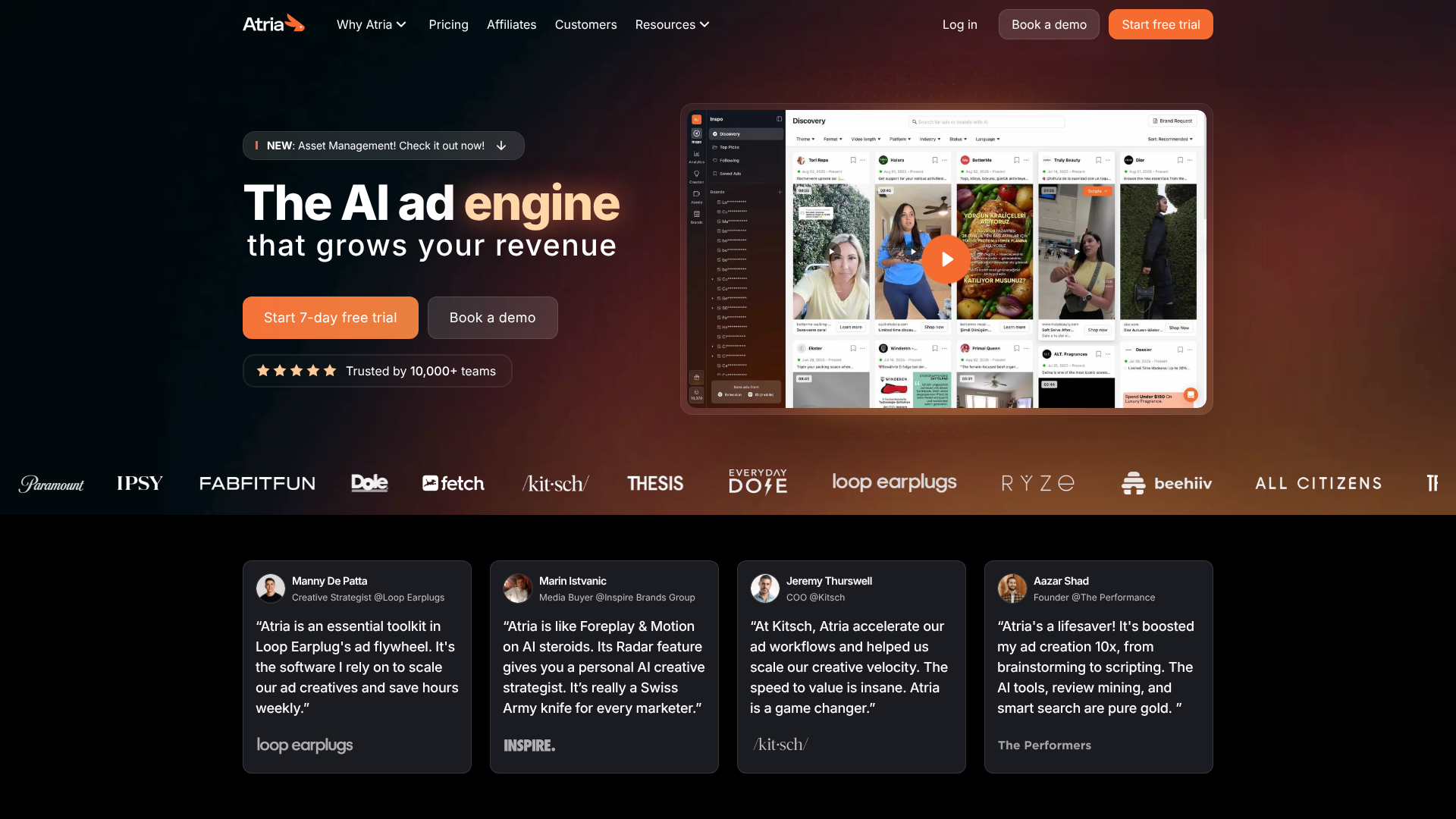 Illustration de Atria sur la page du deal de Freelance Stack