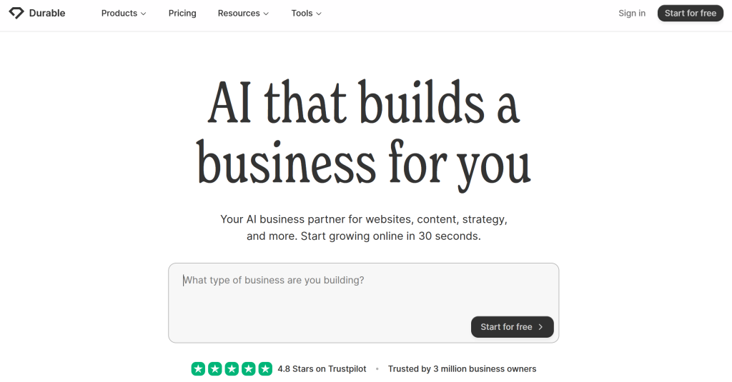 Illustration de Durable AI sur la page du deal de Freelance Stack