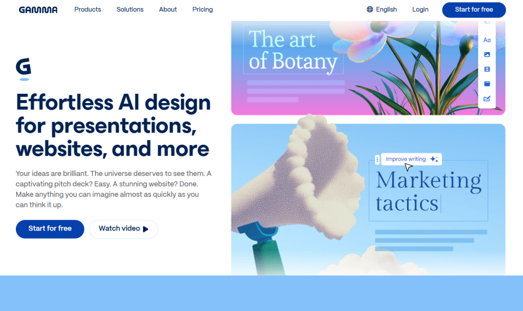Illustration de Gamma sur la page du deal de Freelance Stack