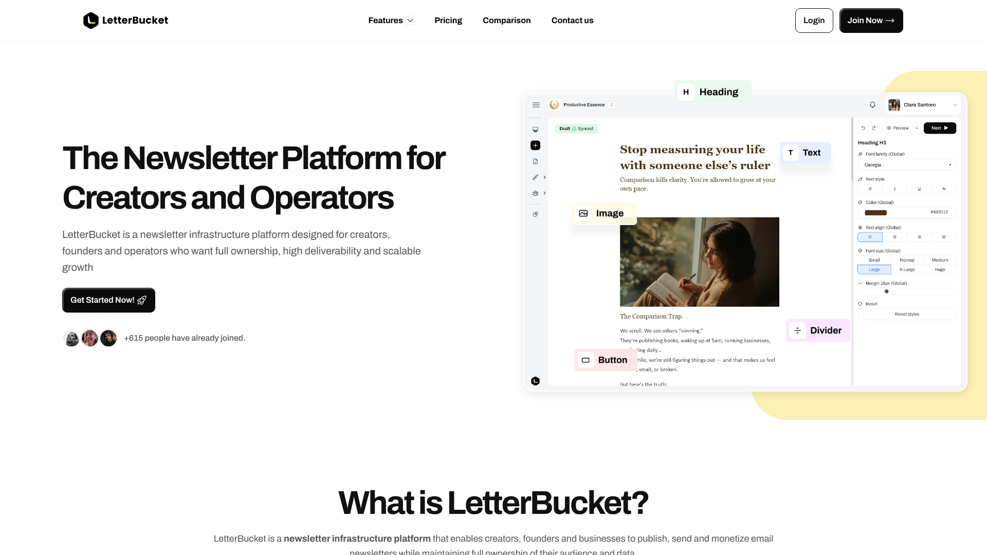 Illustration of LetterBucket on the Freelance Stack deal page