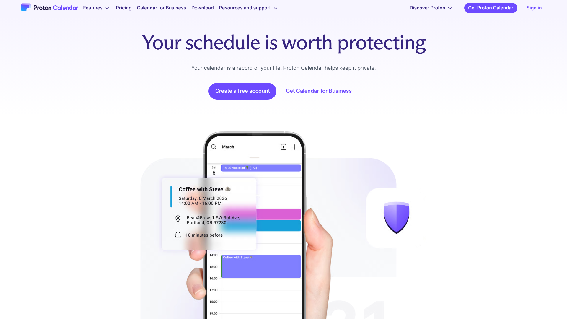 Illustration de Proton Calendar sur la page du deal de Freelance Stack