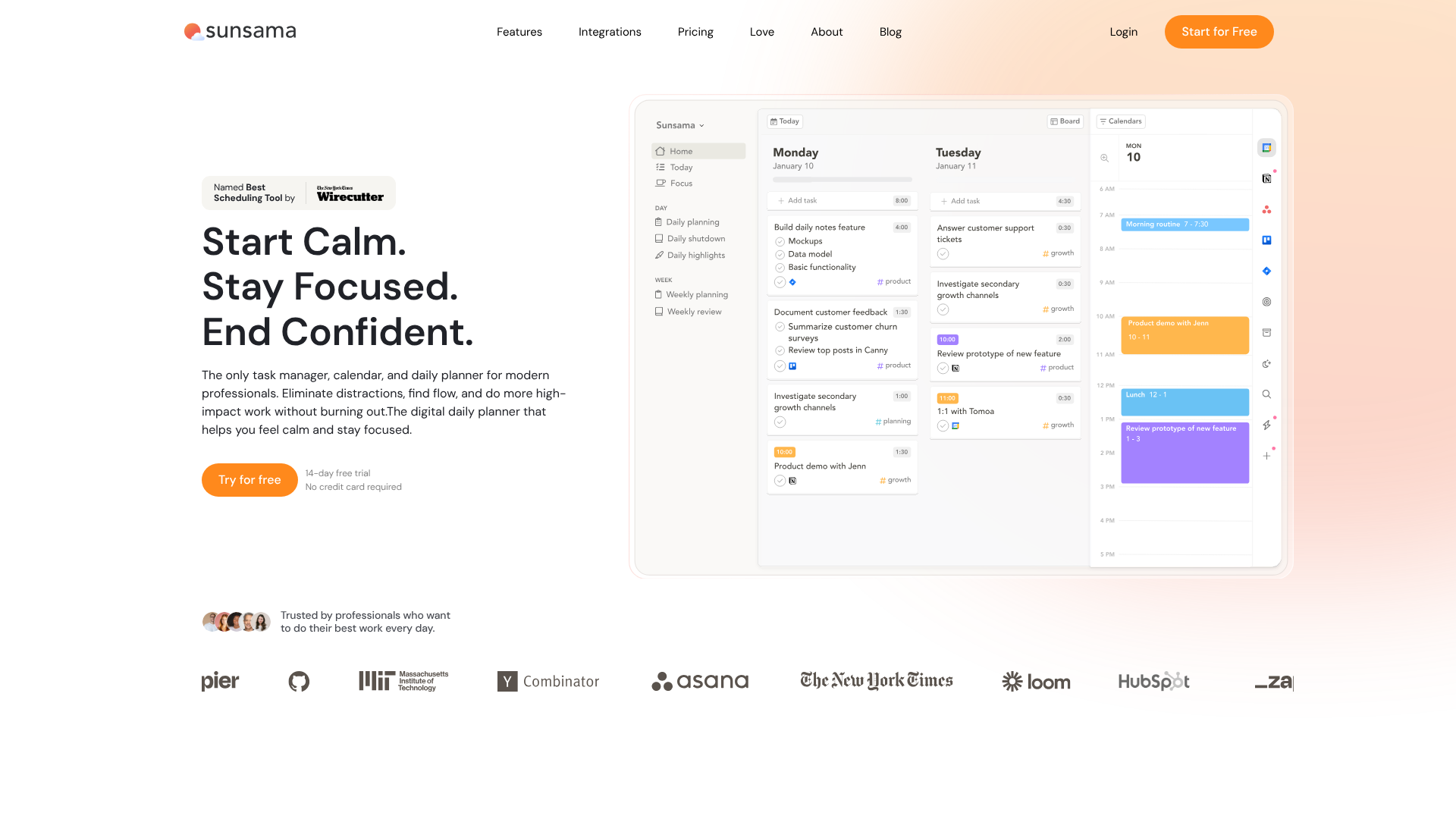 Illustration of Sunsama on Freelance Stack's deal page