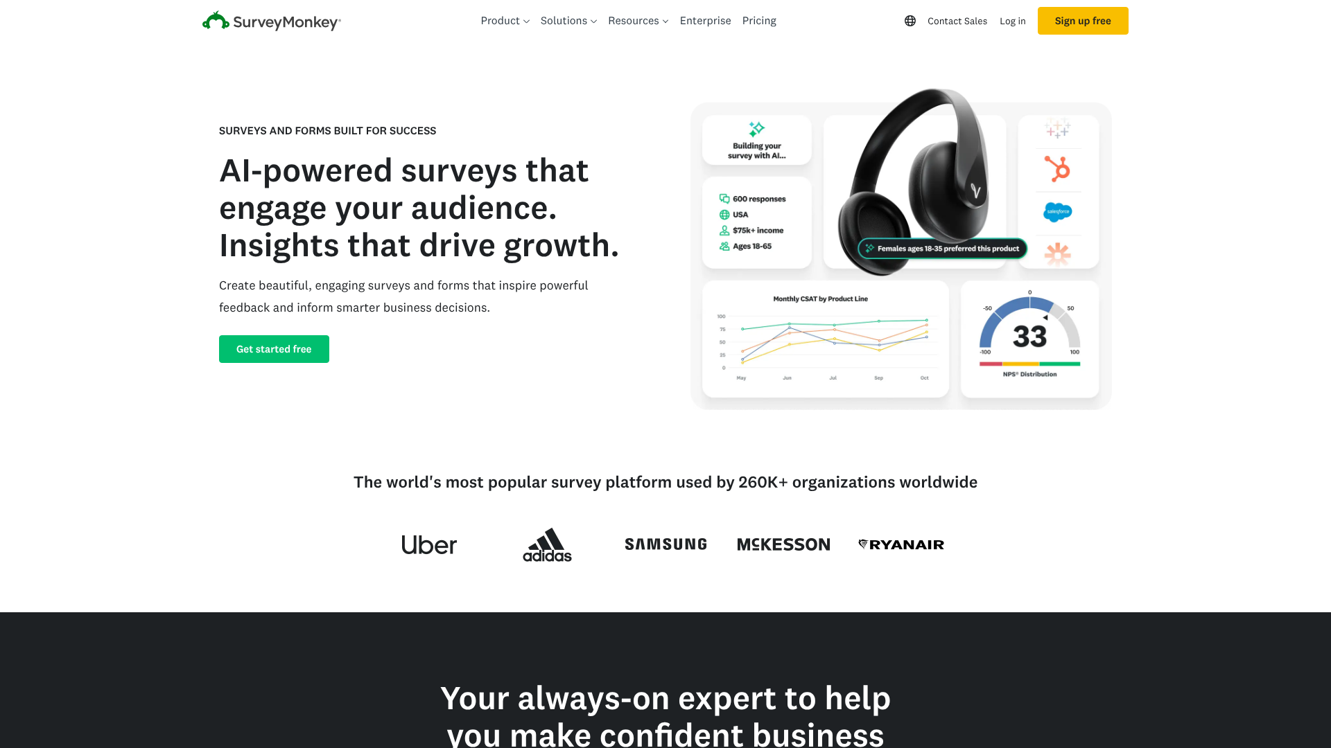 Illustration de SurveyMonkey sur la page du deal de Freelance Stack
