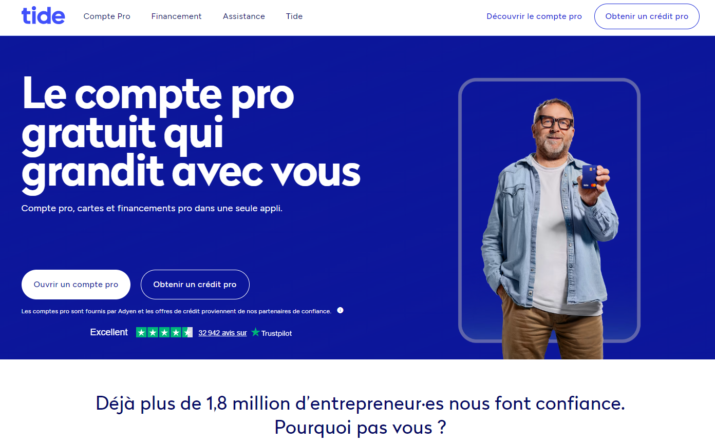 Image of the Tide France logo on the Freelance Stack website