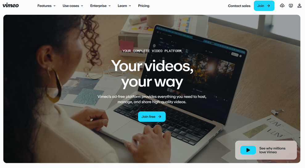 Illustration de Vimeo sur la page du deal de Freelance Stack