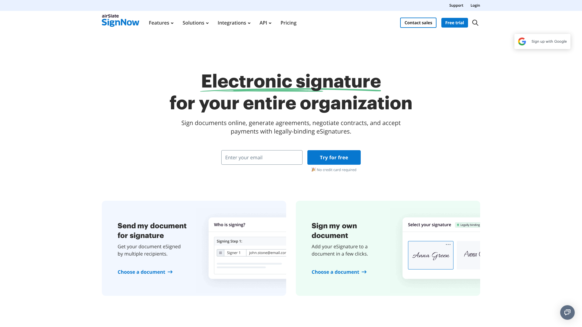 Illustration of airSlate on Freelance Stack's deal page