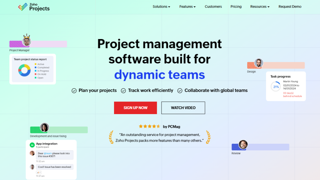 Illustration de Zoho Projects sur la page du deal de Freelance Stack