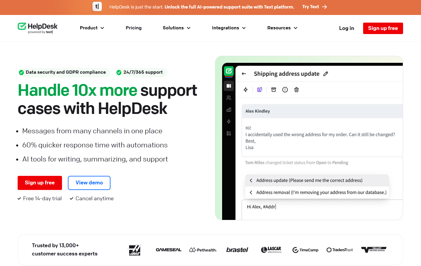 Logo de l’outil HelpDesk sur le deal de Freelance Stack