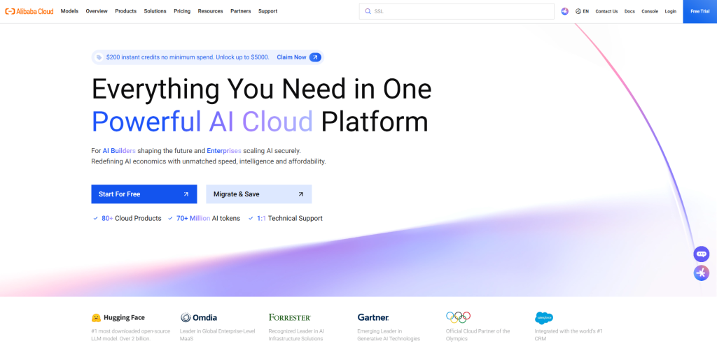 Illustration von Alibaba Cloud auf der Angebotsseite von Freelance Stack