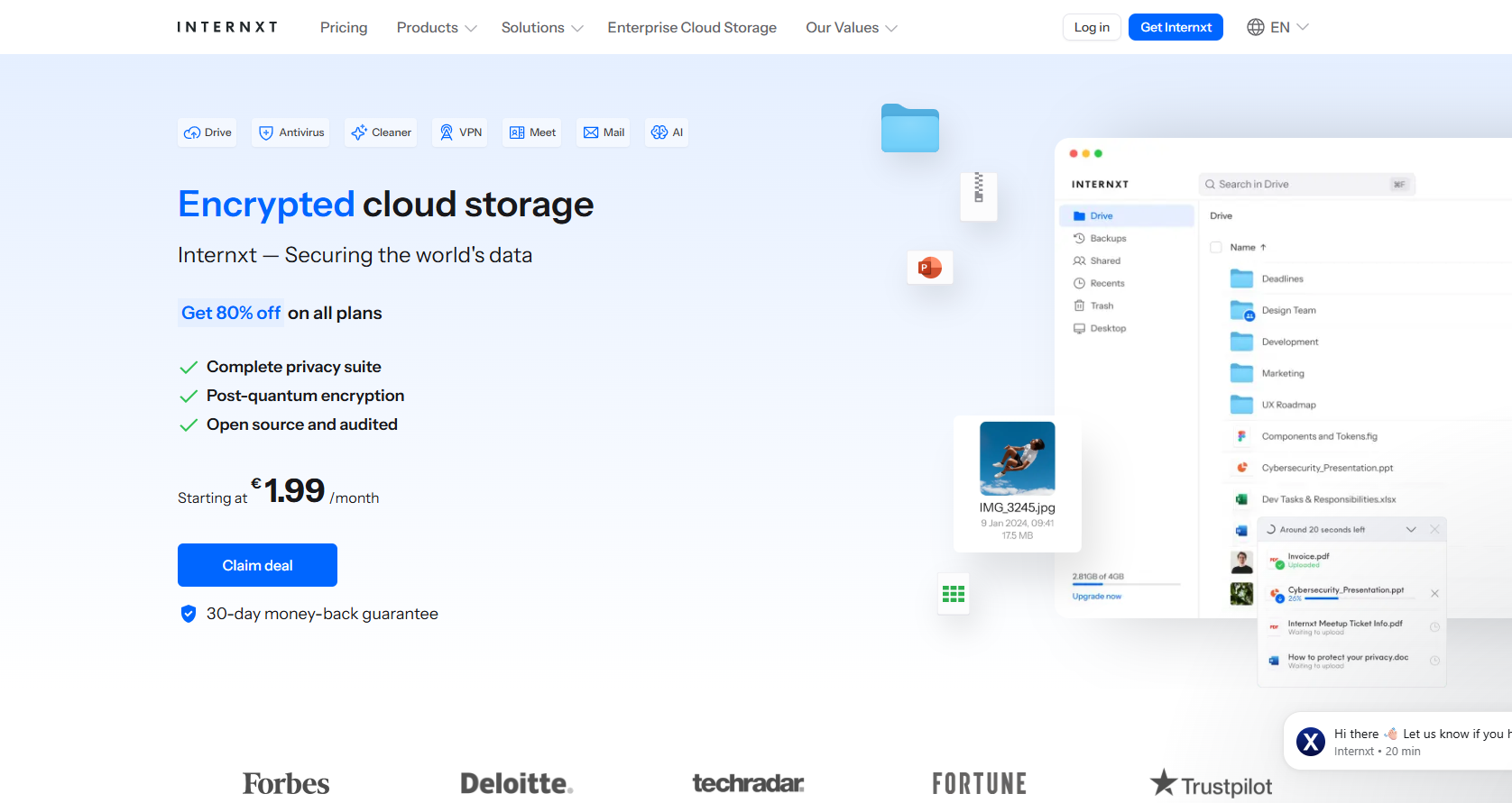 Illustration by Internxt on the Freelance Stack deal page