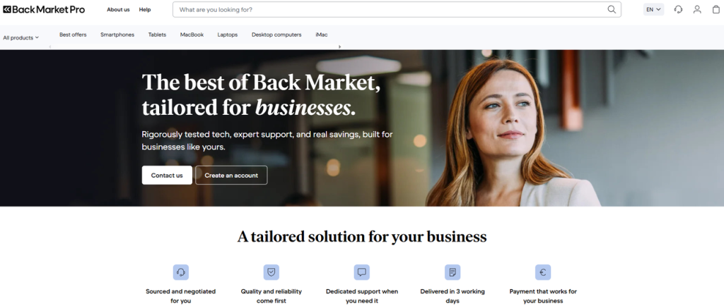 Illustration de Back Market Pro sur la page du deal de Freelance Stack