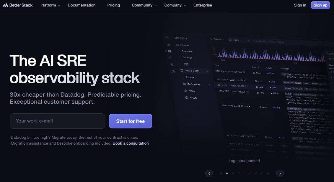 Illustration of BetterStack on Freelance Stack's deal page