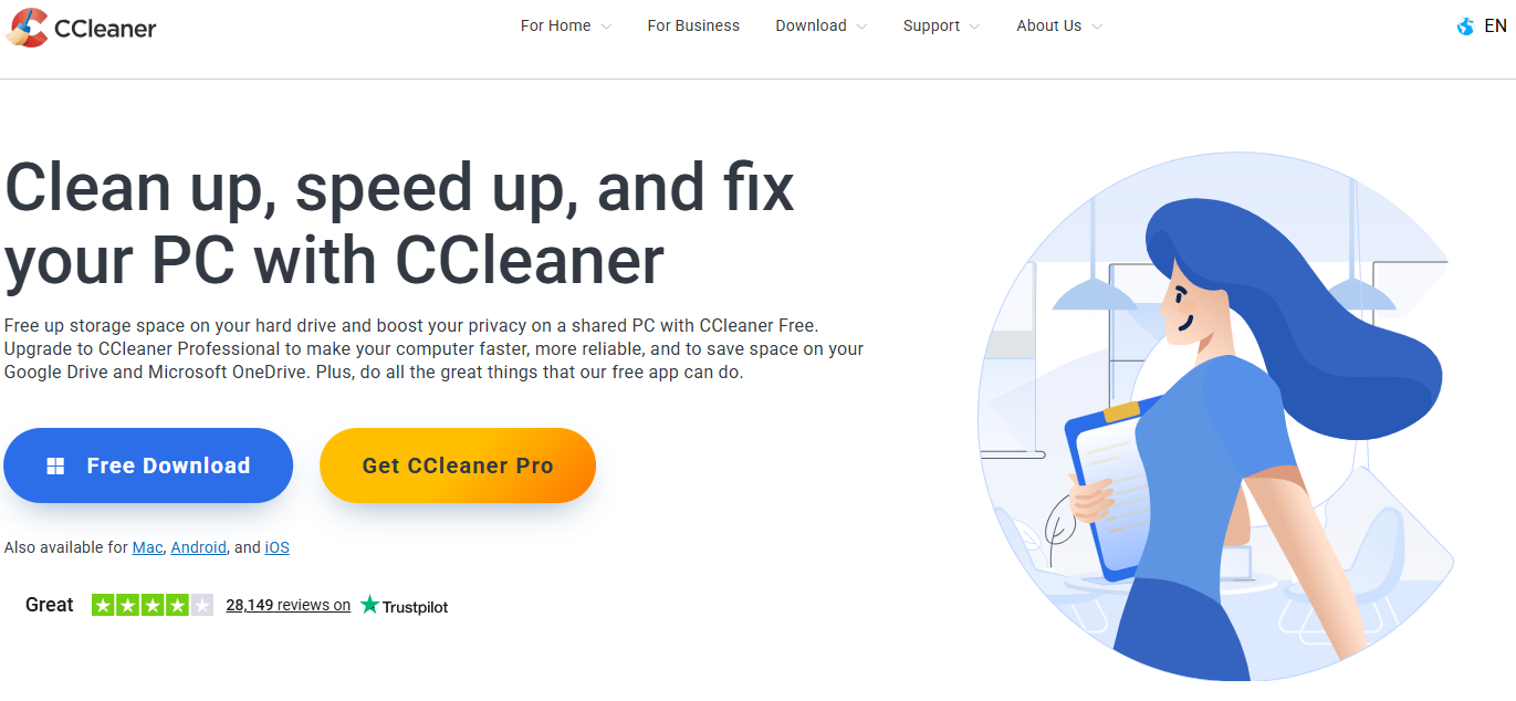 Illustration of Ccleaner on Freelance Stack's deal page