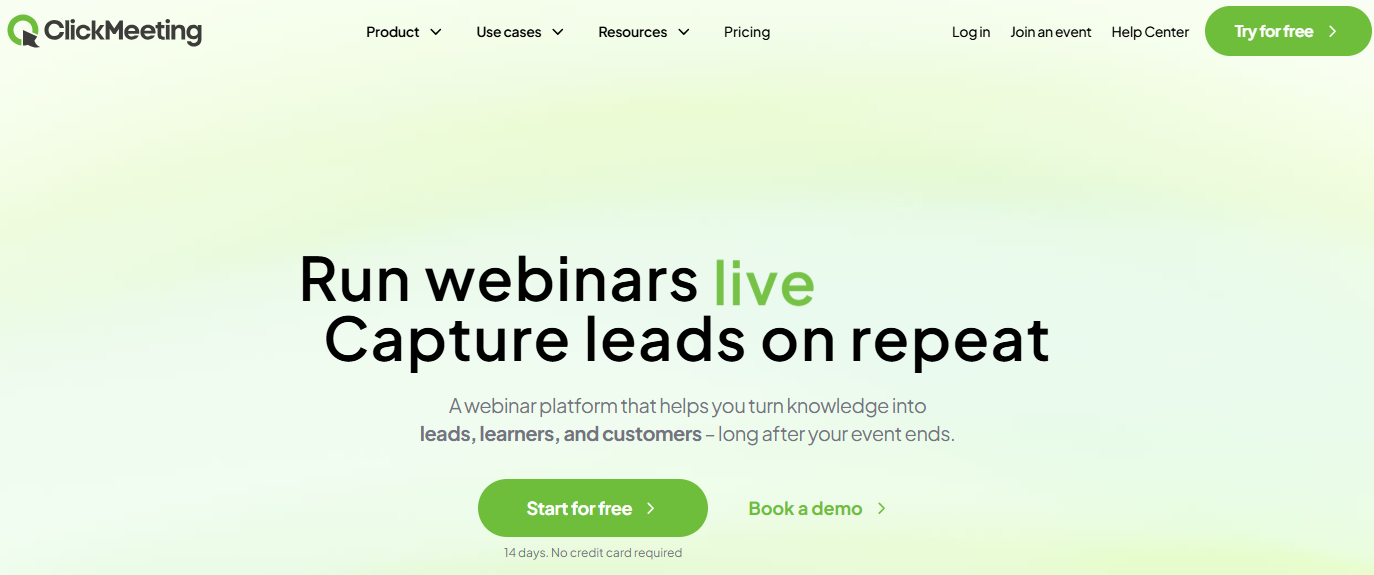 Illustration of ClickMeeting on Freelance Stack's deal page
