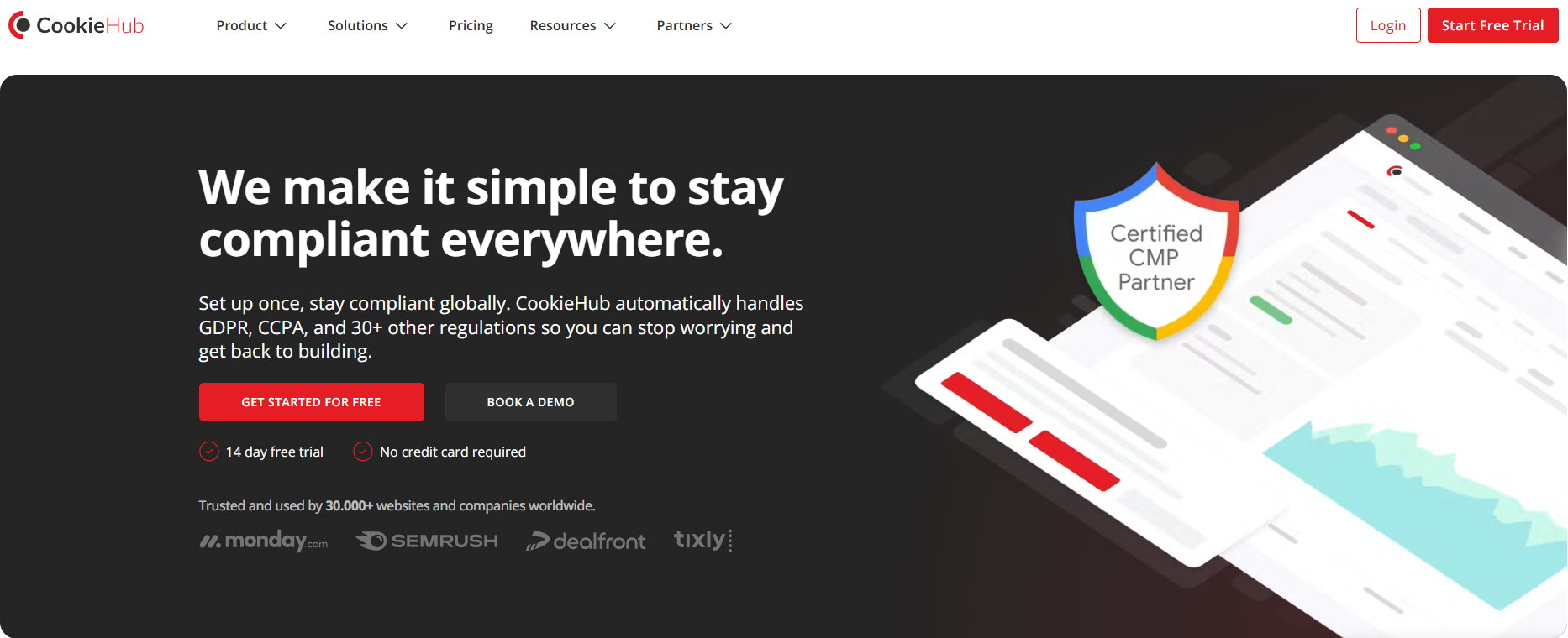 Illustration de CookieHub sur la page du deal de Freelance Stack