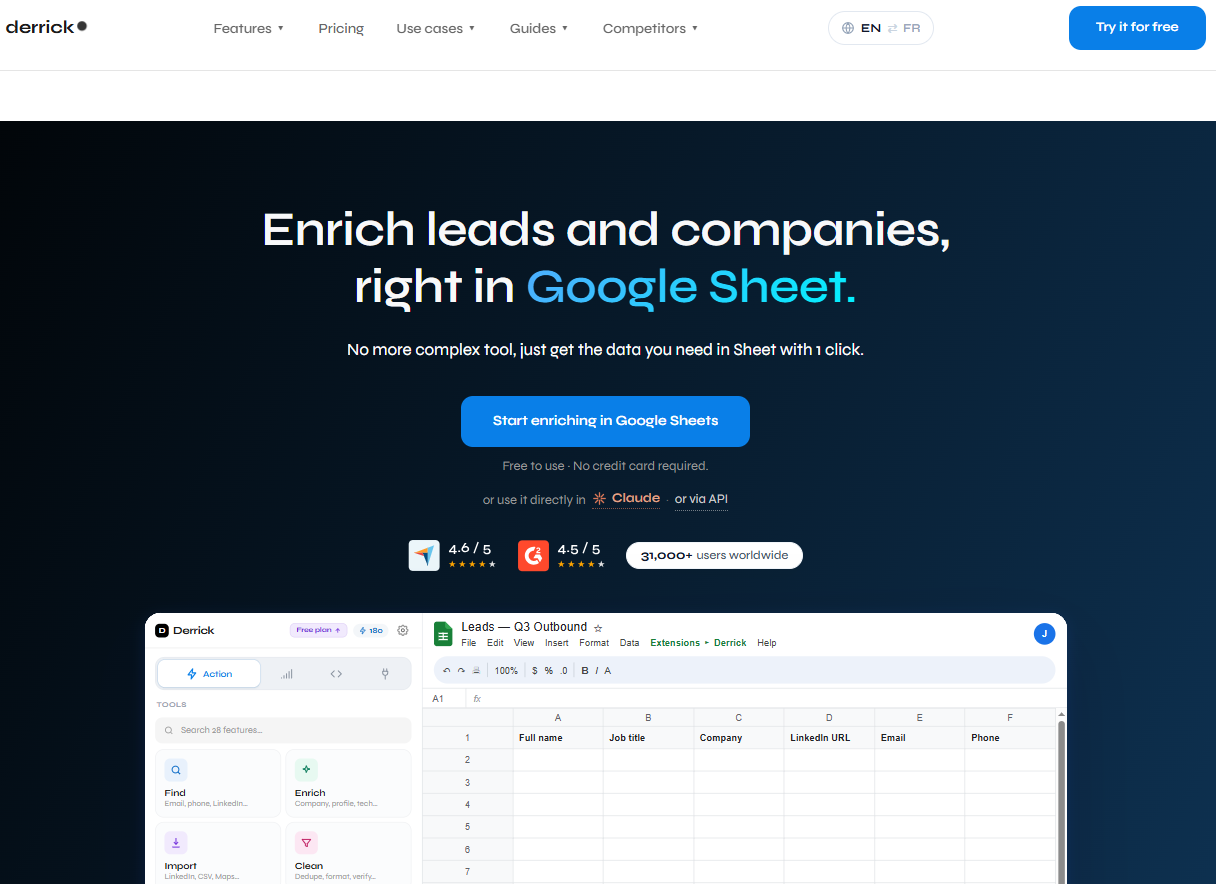 Illustration of Derrick App on Freelance Stack's deal page