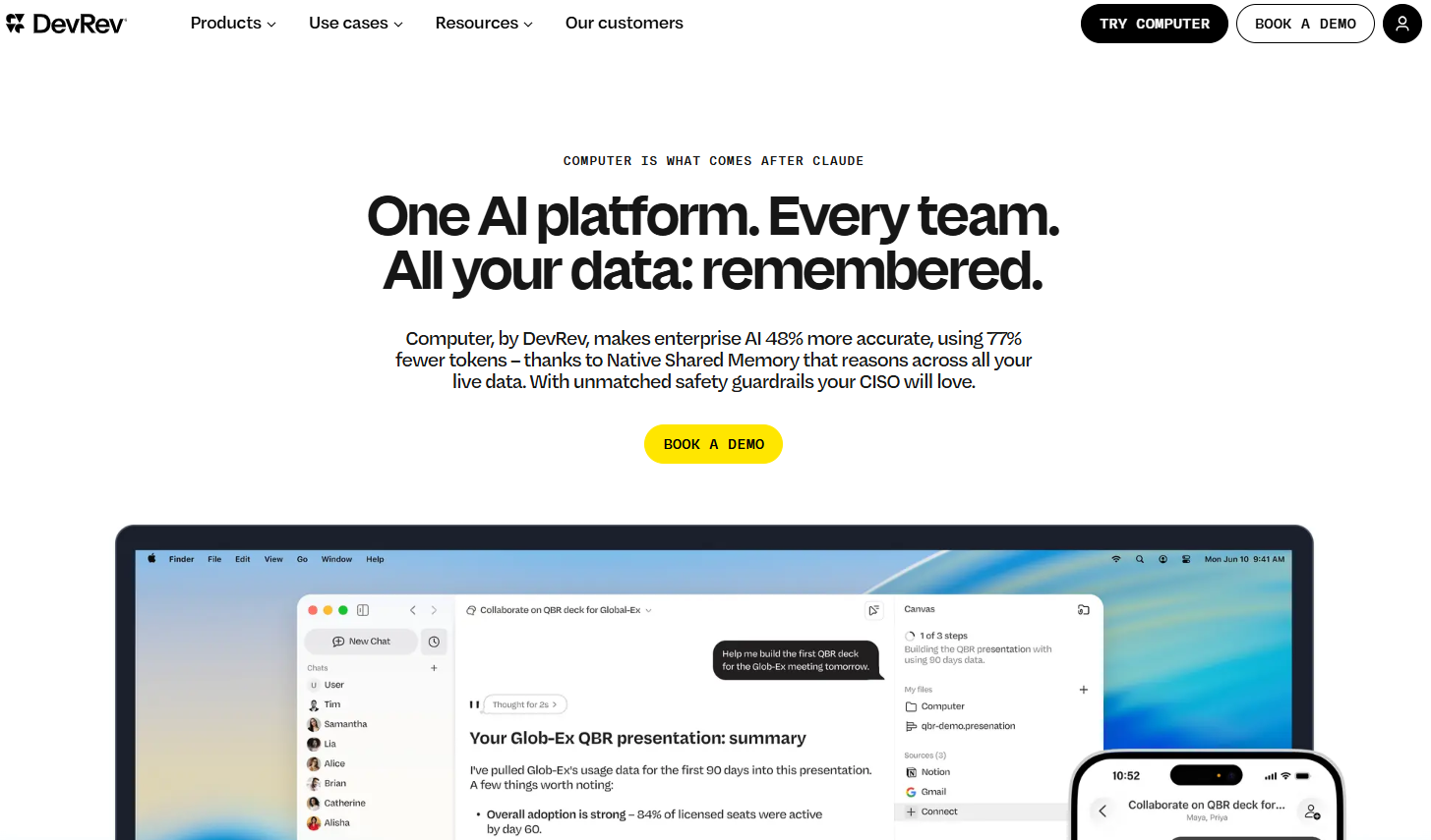 Illustration de DevRev sur la page du deal de Freelance Stack
