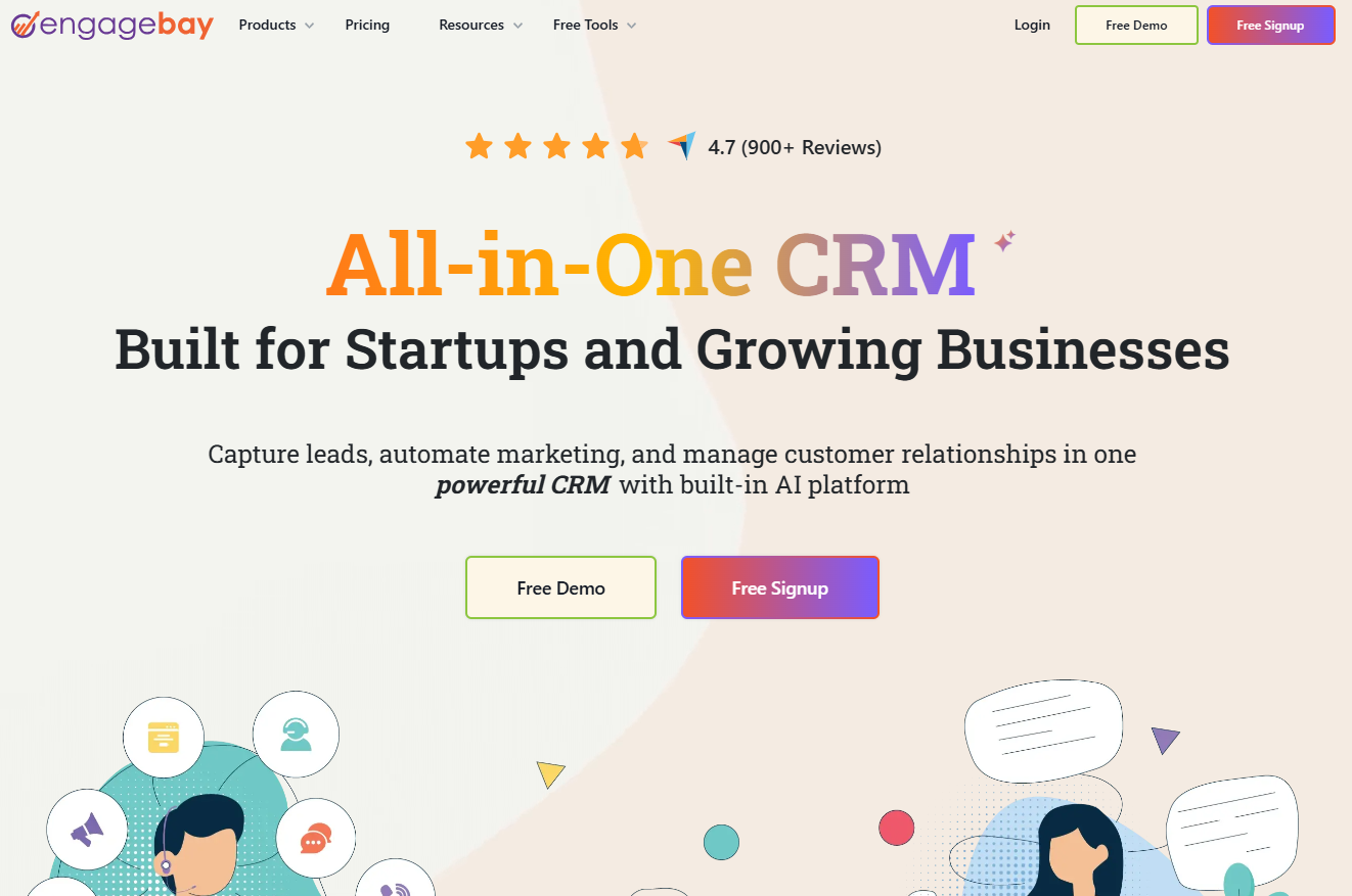 Illustration of Engage Bay on Freelance Stack's deal page