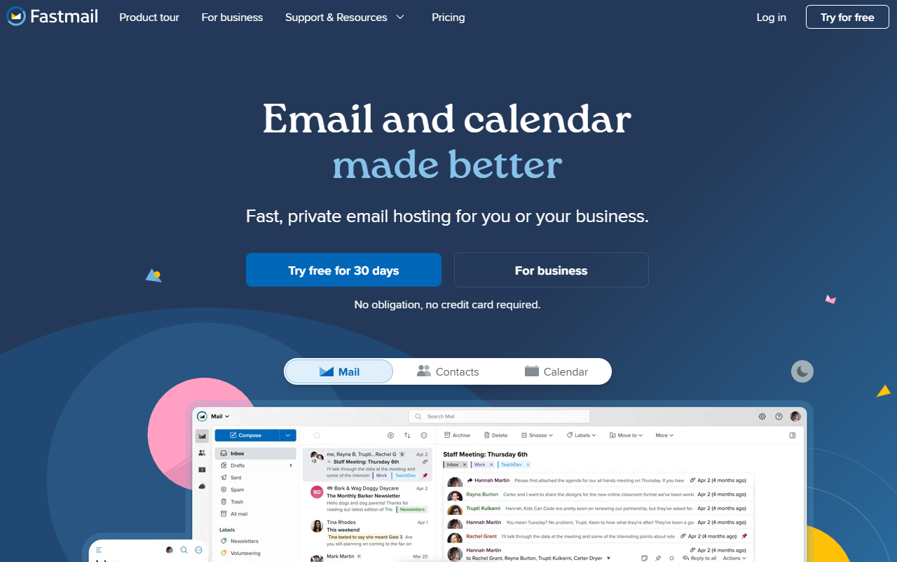 Illustration de Fastmail sur la page du deal de Freelance Stack