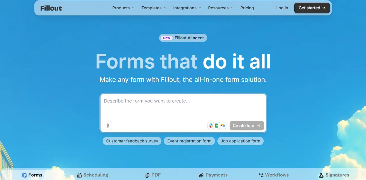 Illustration of Fillout on Freelance Stack's deal page