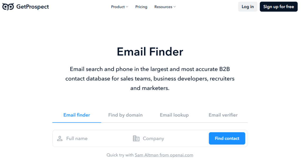 Illustration von GetProspect auf der Angebotsseite Freelance Stack