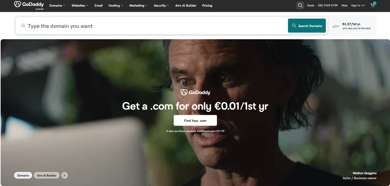 Illustration of GoDaddy on Freelance Stack's deal page