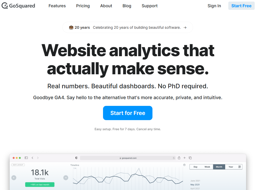 Illustration of GoSquared on Freelance Stack's deal page