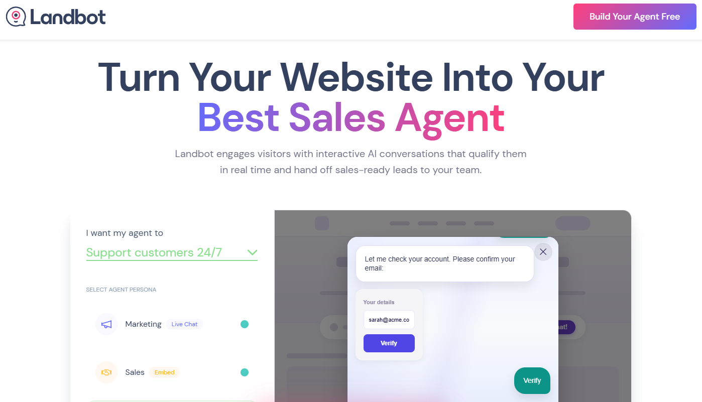 Illustration of Landbot on Freelance Stack's deal page