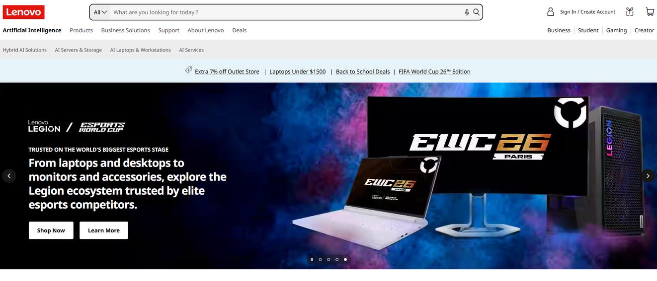 Illustration of Lenovo on Freelance Stack's deal page