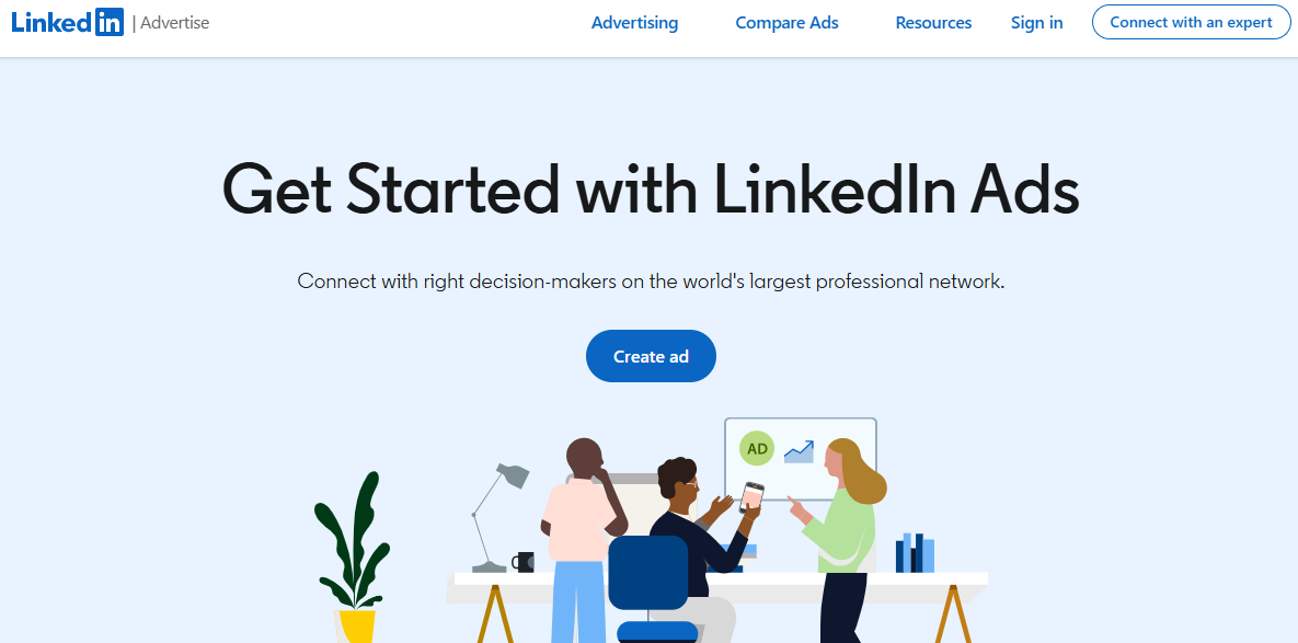 Illustration de Linkedin Ads sur la page du deal de Freelance Stack