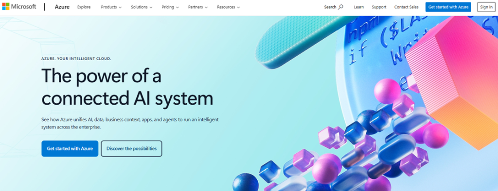 Ilustración de Microsoft Azure en la página de la oferta Freelance Stack