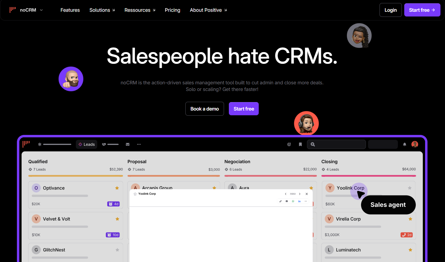 Illustration of NoCRM on Freelance Stack's deal page