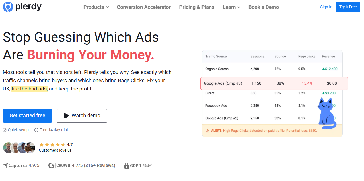 Illustration de Plerdy sur la page du deal de Freelance Stack