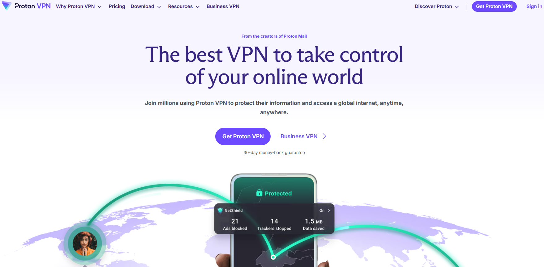 Illustration of Proton VPN on Freelance Stack's deal page