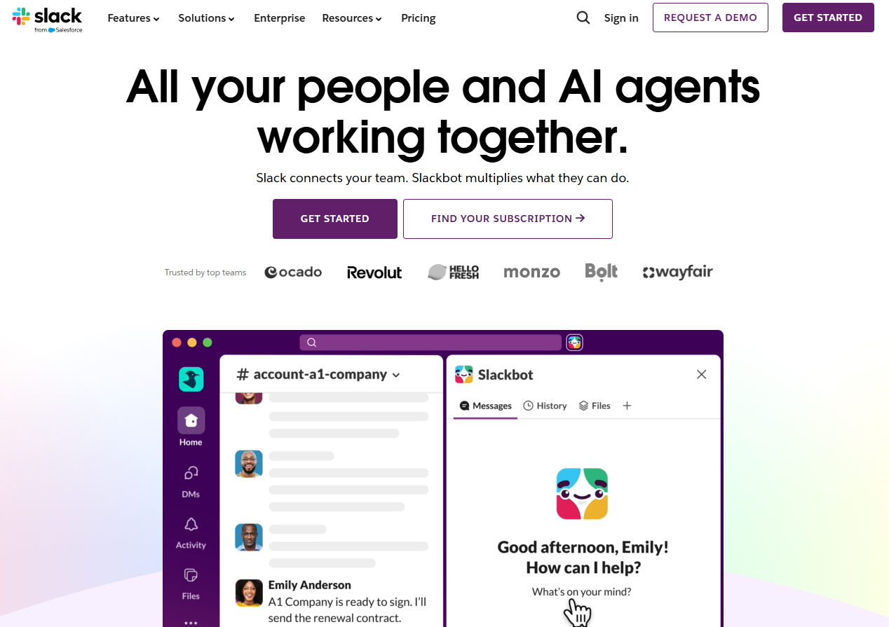 Illustration de Slack sur la page du deal de Freelance Stack