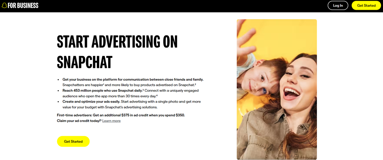 Illustration de Snapchat ads sur la page du deal de Freelance Stack
