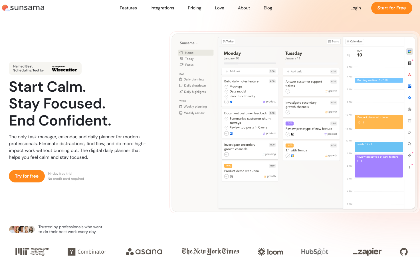 Illustration of Sunsama on Freelance Stack's deal page