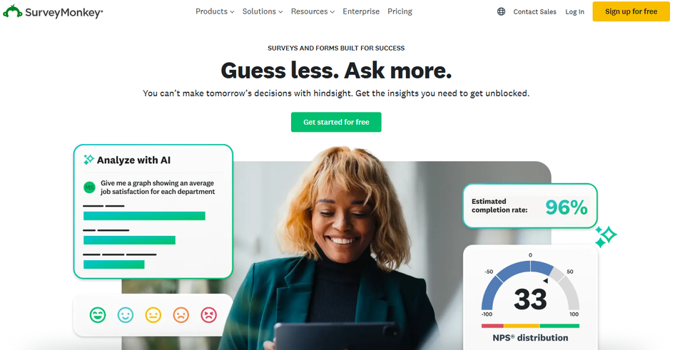 Illustration de SurveyMonkey sur la page du deal de Freelance Stack