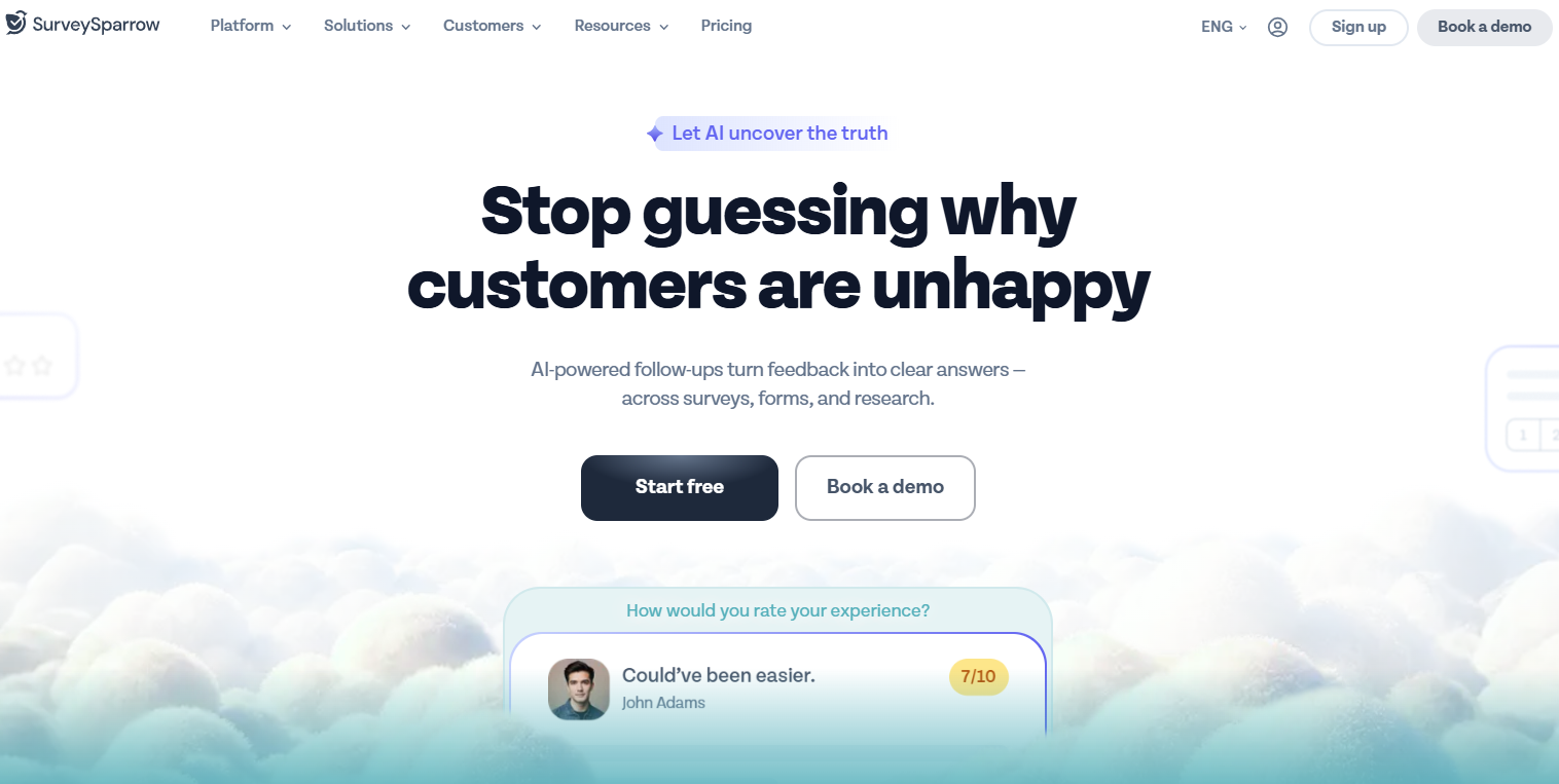 Illustration of SurveySparrow on Freelance Stack's deal page